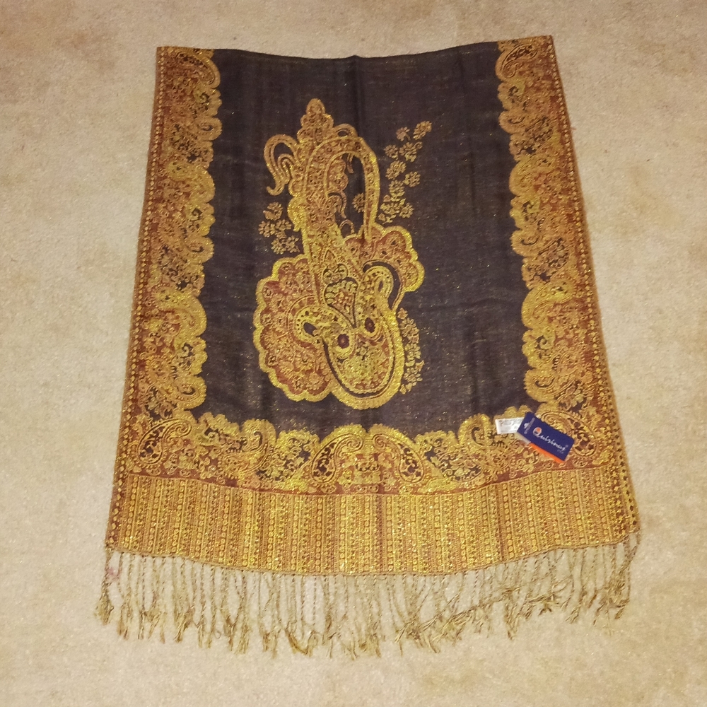 Pashmina Wrap, Scarf, Shawl - Cashmere/Silk - NWT